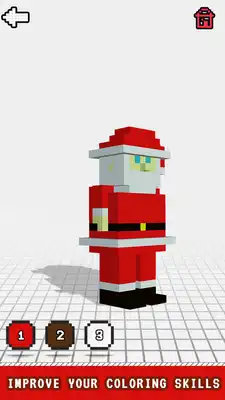 Play Christmas 3D Color by Number:Pixel Art 3D Coloring