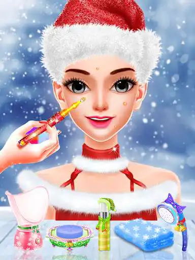 Play Christmas Girls Makeup & Dress Up Salon Game as an online game Christmas Girls Makeup & Dress Up Salon Game with UptoPlay