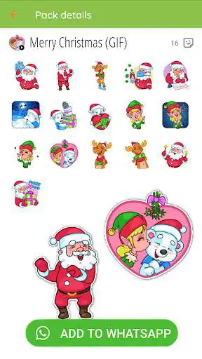 Play Christmas Stickers & GIF (WAStickerApps) as an online game Christmas Stickers & GIF (WAStickerApps) with UptoPlay