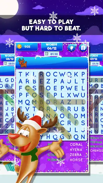 Play Christmas Word Finder : Word Puzzle Game as an online game Christmas Word Finder : Word Puzzle Game with UptoPlay