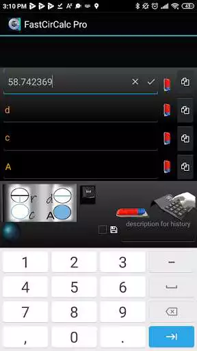 Play Circle Calculator  circumference, area volume as an online game Circle Calculator  circumference, area volume with UptoPlay