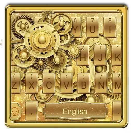 Free play online Classical Golden Watch Keyboard Theme  APK