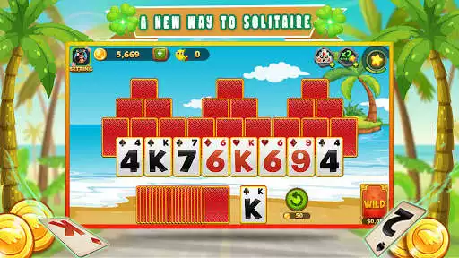 Play Classic Beach Solitaire  and enjoy Classic Beach Solitaire with UptoPlay