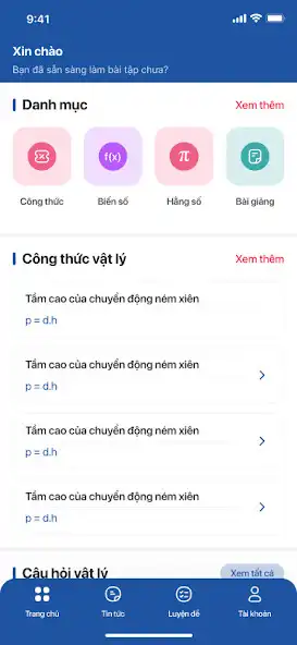 Play Công Thức Vật Lý as an online game Công Thức Vật Lý with UptoPlay