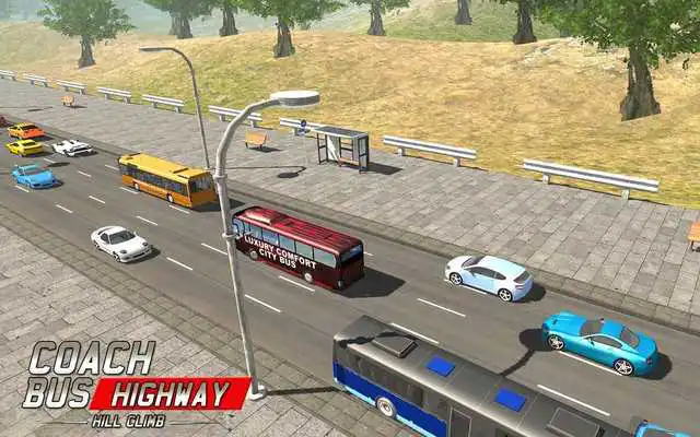 Play Coach Bus Highway Hill Climb