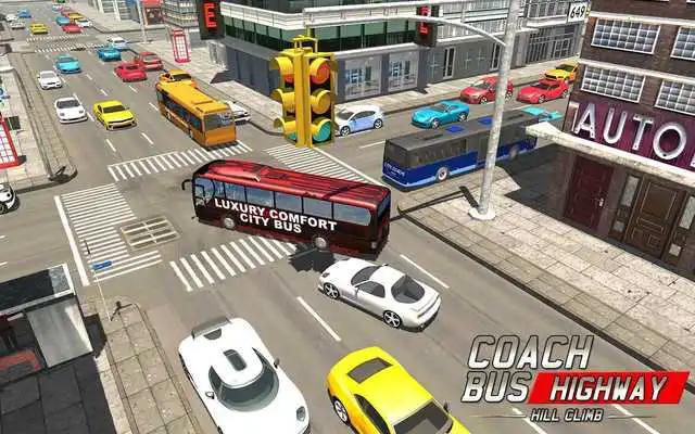 Play Coach Bus Highway Hill Climb