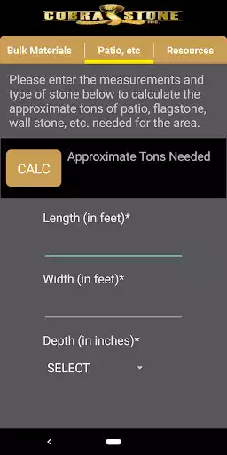 Play Cobra Stone Materials Calculator as an online game Cobra Stone Materials Calculator with UptoPlay