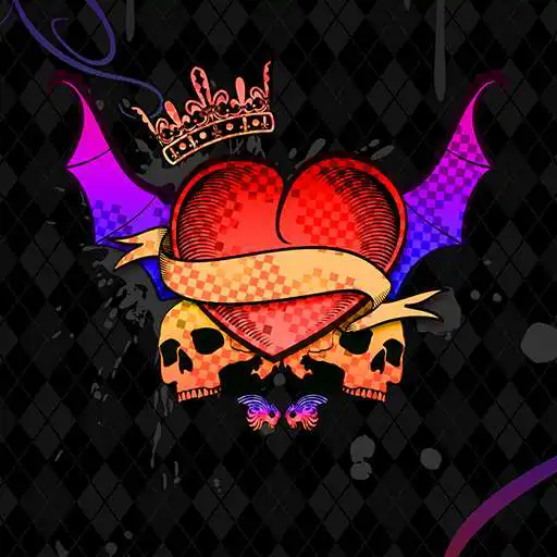 Play COGUL HD/4K Wallpaper - Heart Skull Bat Devil APK