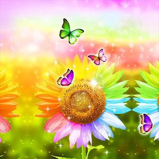 Play COGUL HD/4K Wallpaper - Rainbow Sunflowers APK