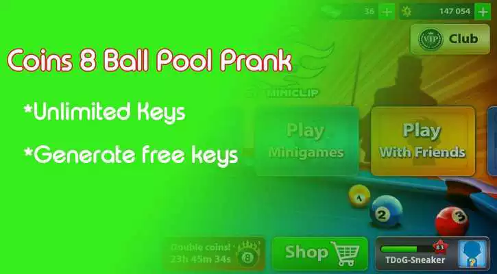 Play Coins 8 Ball Poll Prank