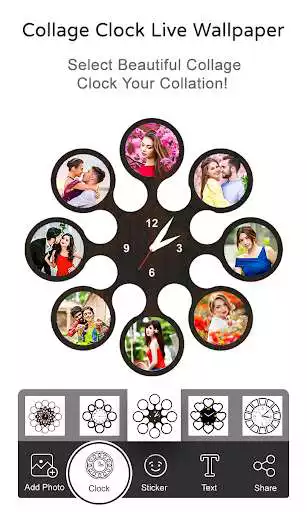 Play Collage Clock Live Wallpaper as an online game Collage Clock Live Wallpaper with UptoPlay