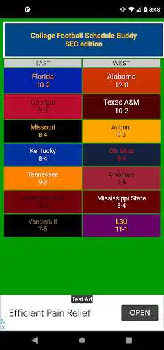 Play College Football Schedule Buddy - SEC edition  and enjoy College Football Schedule Buddy - SEC edition with UptoPlay