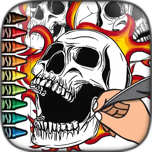 Play ColorBit Skull Coloring Pages APK