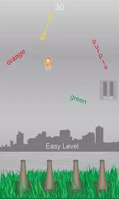 Play colored text shooting game