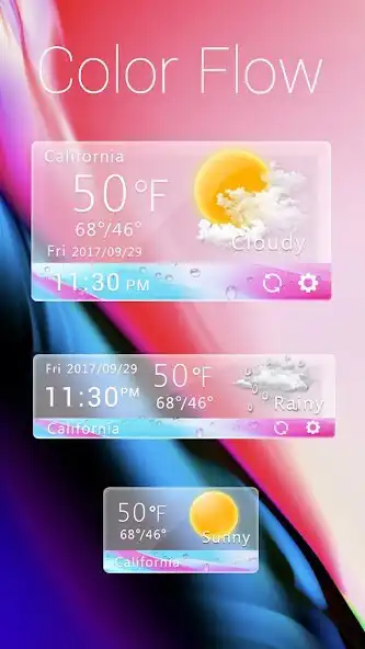 Play Color Flow GO Weather Widget Theme