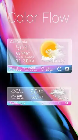 Play Color Flow GO Weather Widget Theme