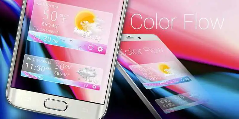 Play Color Flow GO Weather Widget Theme