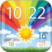 Free play online Colorful Clock Weather Widget APK