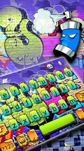 Play Colorful Graffiti Party Keyboard Theme as an online game Colorful Graffiti Party Keyboard Theme with UptoPlay