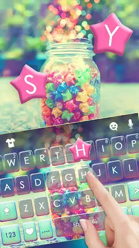 Play Colorful Lucky Stars Keyboard Background as an online game Colorful Lucky Stars Keyboard Background with UptoPlay