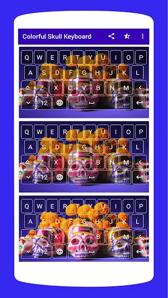 Play Colorful Skull Keyboard Theme  and enjoy Colorful Skull Keyboard Theme with UptoPlay