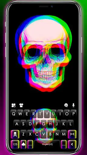 Play Color Glitch Skull Keyboard Background  and enjoy Color Glitch Skull Keyboard Background with UptoPlay