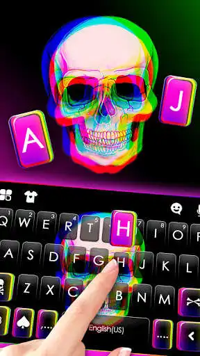 Play Color Glitch Skull Keyboard Background as an online game Color Glitch Skull Keyboard Background with UptoPlay