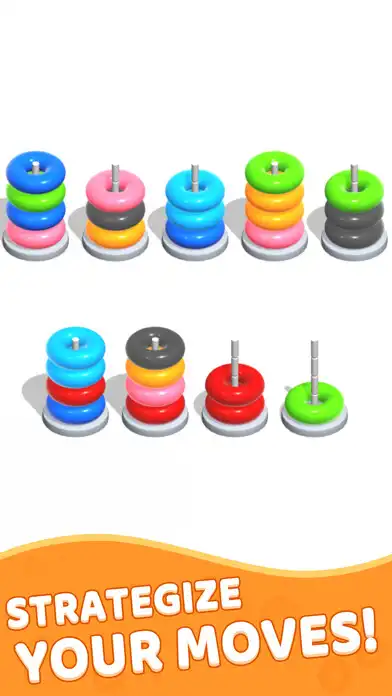 Play Color Hoop Stack as an online game Color Hoop Stack with UptoPlay