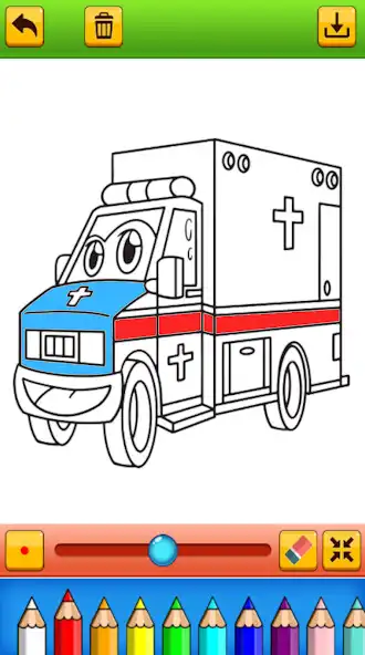 Play Coloring Ambulance Cars as an online game Coloring Ambulance Cars with UptoPlay