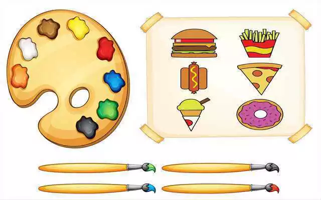 Play Coloring book : food