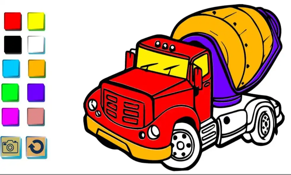 Play Coloring book for kids:Trucks  and enjoy Coloring book for kids:Trucks with UptoPlay