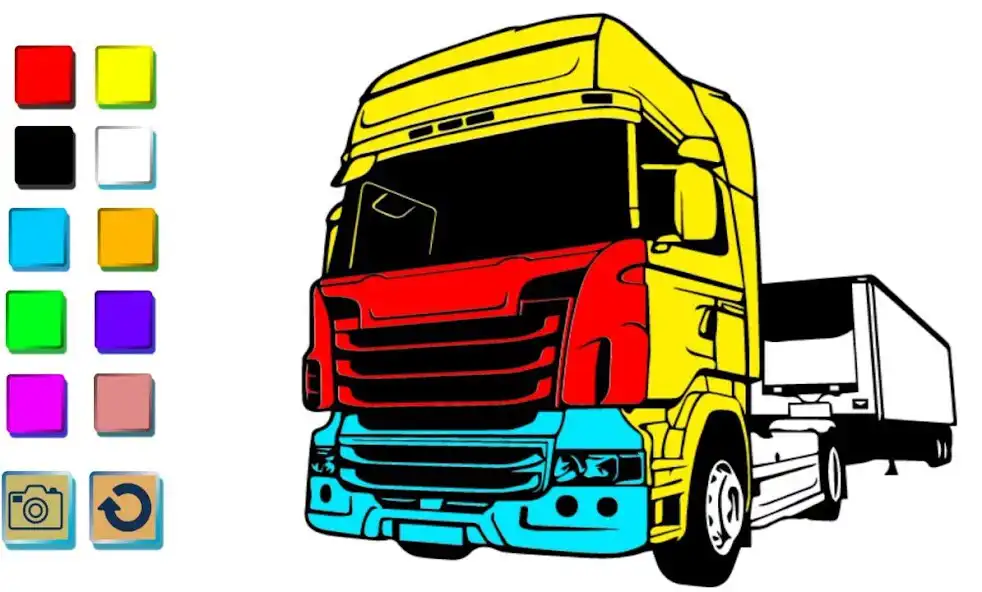 Play Coloring book for kids:Trucks as an online game Coloring book for kids:Trucks with UptoPlay