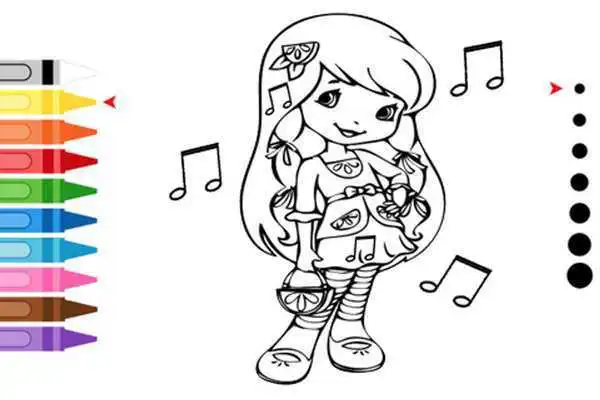 Play Coloring Book Game for Strawberry Girls