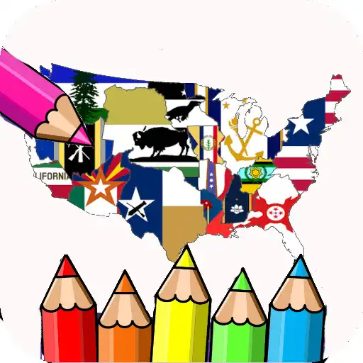 Play coloring flag of U.S. state APK