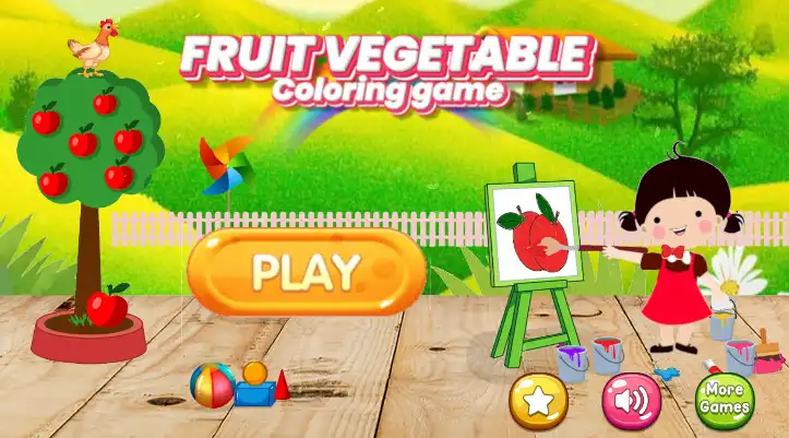 Play Coloring Fruit Vegetable  and enjoy Coloring Fruit Vegetable with UptoPlay