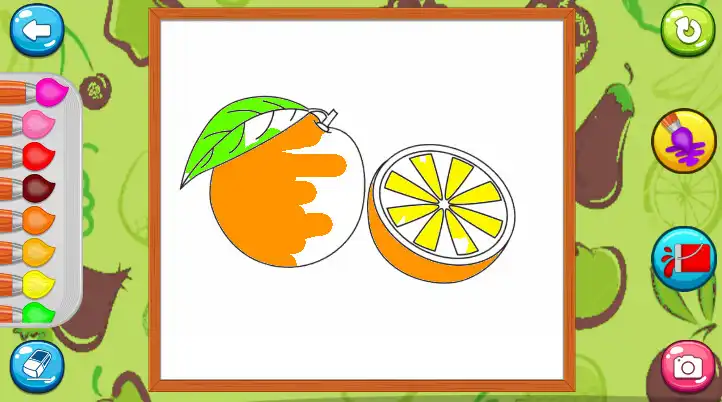 Play Coloring Fruit Vegetable as an online game Coloring Fruit Vegetable with UptoPlay