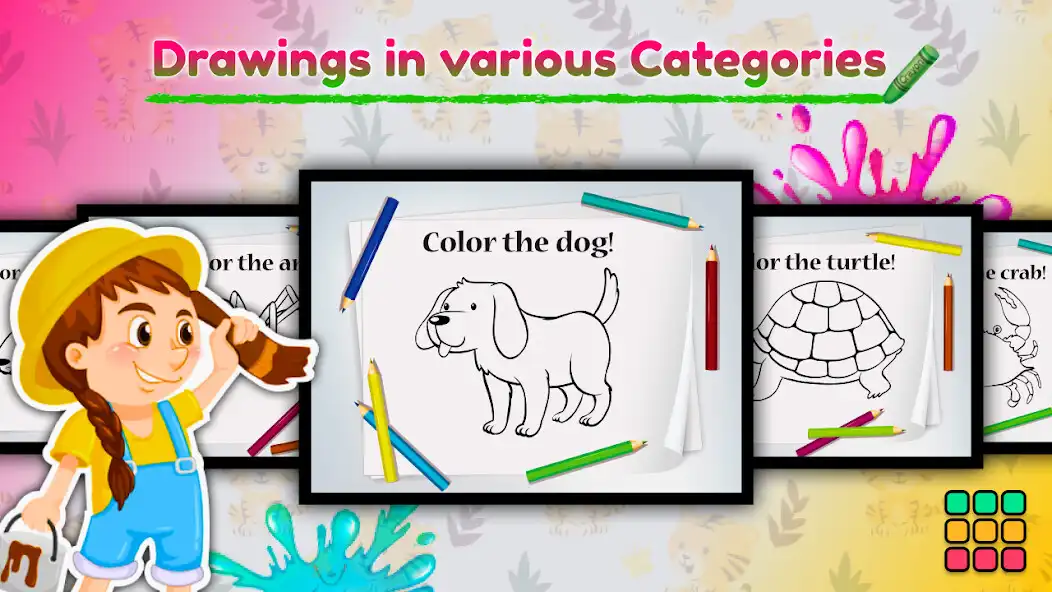 Play Coloring Game, Paint  Frame as an online game Coloring Game, Paint  Frame with UptoPlay