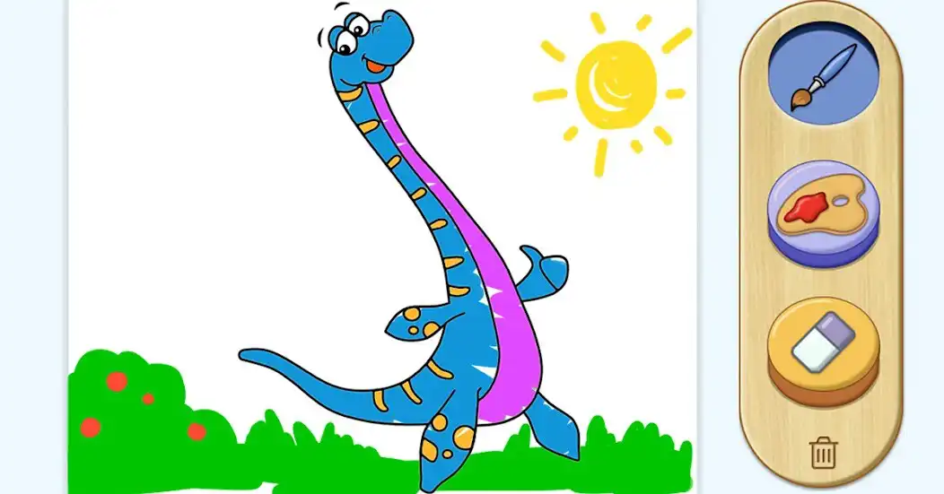 Play Coloring games 4 kids-Dino Fun  and enjoy Coloring games 4 kids-Dino Fun with UptoPlay