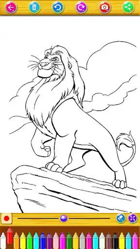 Play Coloring King Lion as an online game Coloring King Lion with UptoPlay