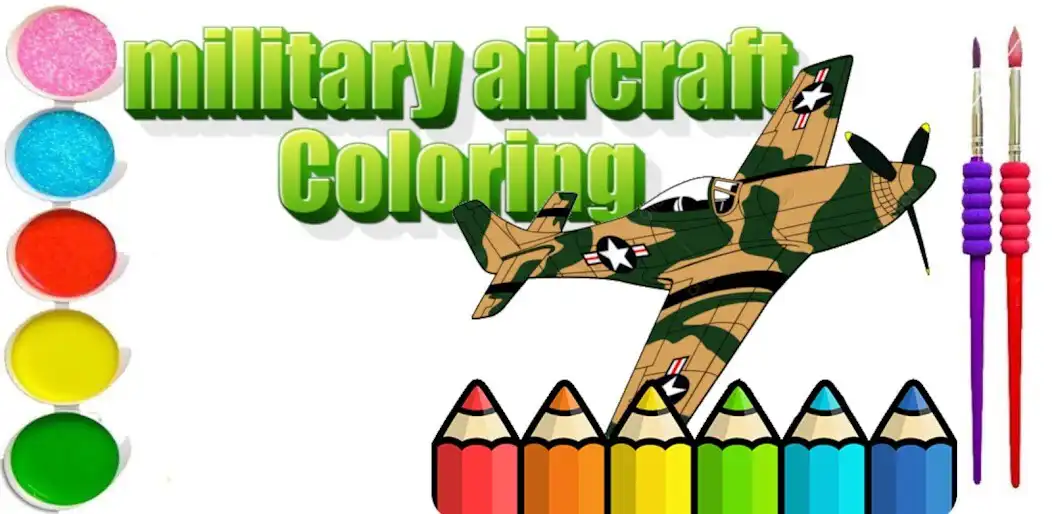 Play Coloring military plane  and enjoy Coloring military plane with UptoPlay