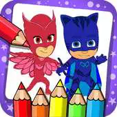 Free play online coloring PJ heroes Masks game APK