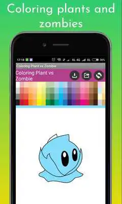 Play Coloring plants and zombies