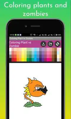 Play Coloring plants and zombies