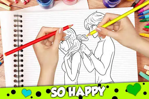 Play Coloring Romantic couple  and enjoy Coloring Romantic couple with UptoPlay