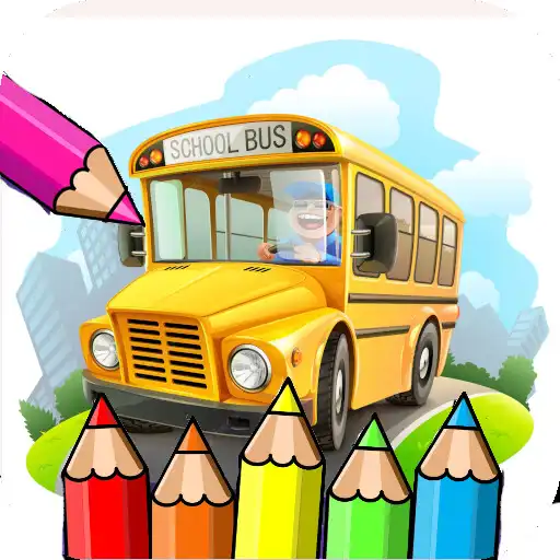 Play coloring school bus game APK