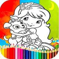 Free play online Coloring Strawberry Shortcake Games  APK