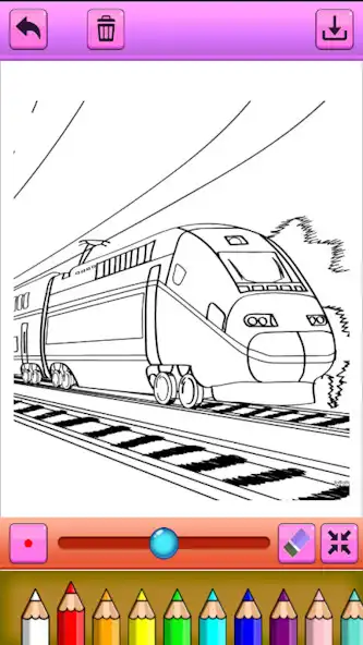 Play coloring train game as an online game coloring train game with UptoPlay