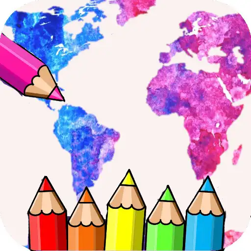 Play coloring world maps countries APK