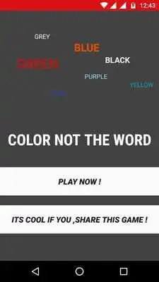 Play Color Not Word - Brain Puzzle and Booster