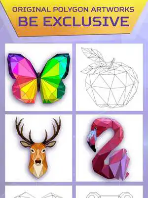 Play ColorPoly - Poly art coloring pages HD